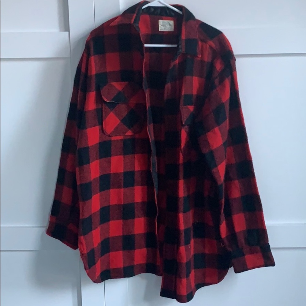 Vintage Heavy Duty Plaid Flannel Shirt.